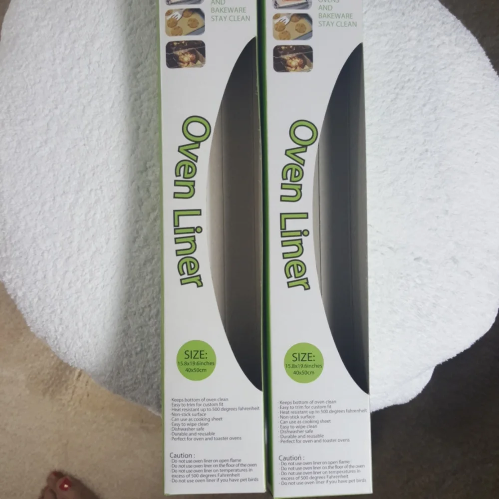 New lot 2 oven liners 15.8 x 19.6 in white resuable As Pictured
